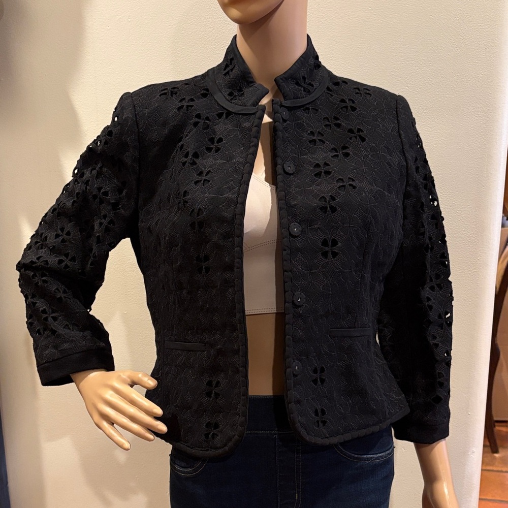 Elegant Peter Nygard Black Women's Blazer Jacket Size 6
